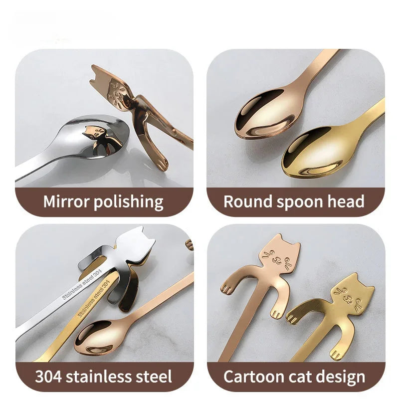 Stainless Steel Spoon Lovely Cute Cat Shape by Love My Pet