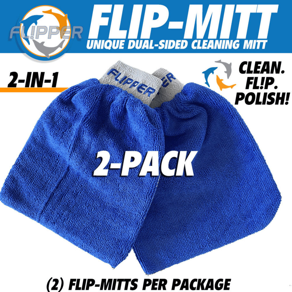 Flipper 2-in-1 Microfiber Aquarium Cleaning Mitt 2 Pack by Flipper Aquarium Products