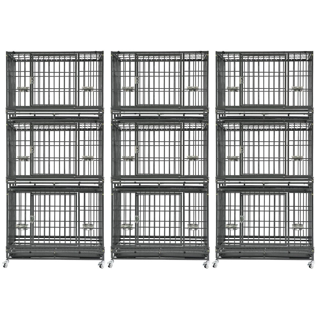 37" Stackable Heavy Duty Dog Crate 371D07 by Homey Pet Official