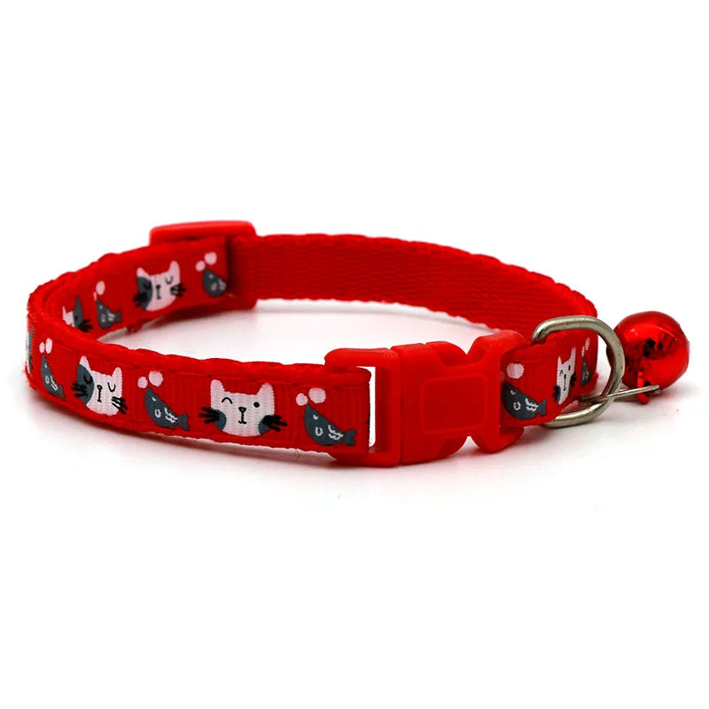 Colorful Cats Pattern Adjustable Collars by Love My Pet