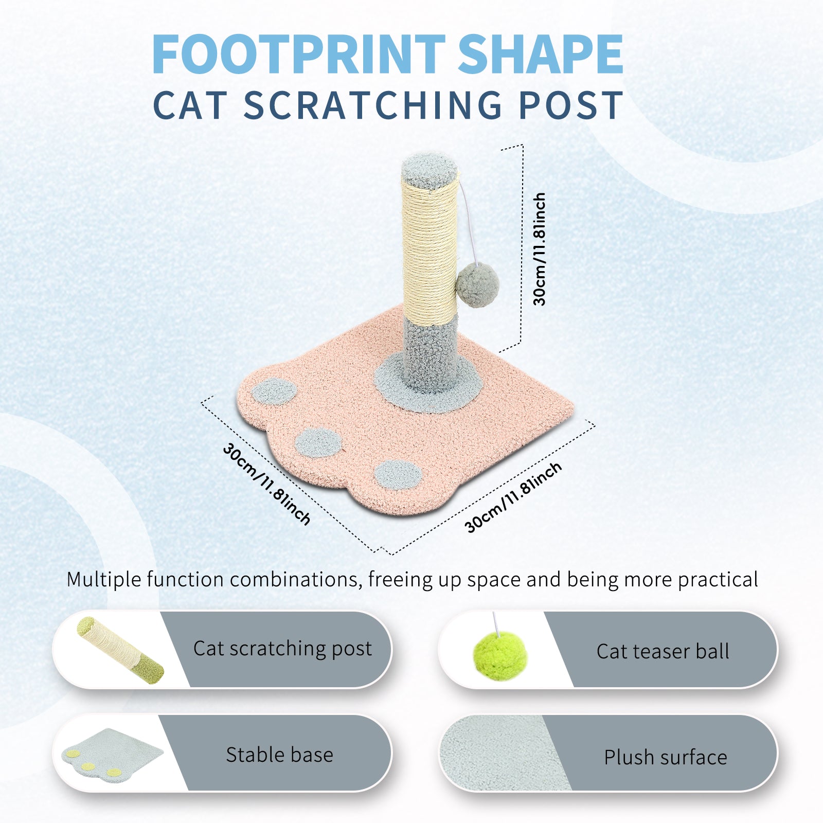 Footprints Cat Scratch Tower by VetsPetStore