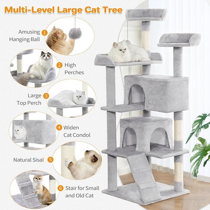 Cat Tree With 2 Apartments Cat Activity Center by VetsPetStore