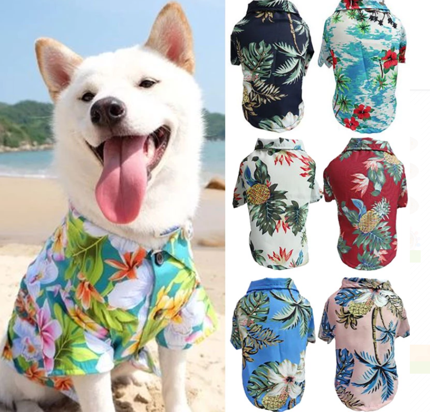 Hawaiian Pet Shirts by Furr Baby Gifts