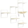 6-pc Modern Cat Wall Shelves for Indoor Cats, Height Adjustable Jumping Platforms by Amazing Pet Bargains