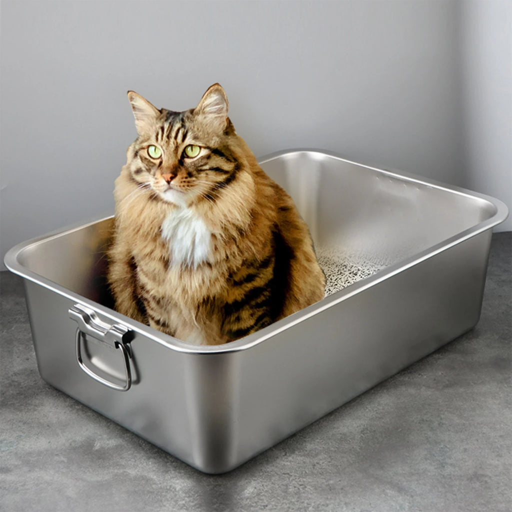Stainless Steel Cat Litter Box by Love My Pet
