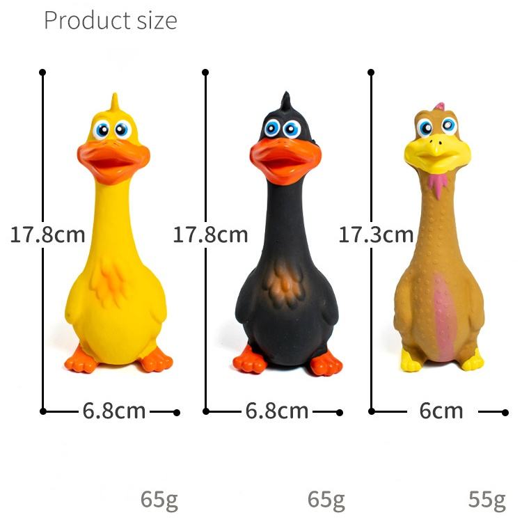 3pcs Latex Screaming Chicken Toys Eco Friendly by Love My Pet