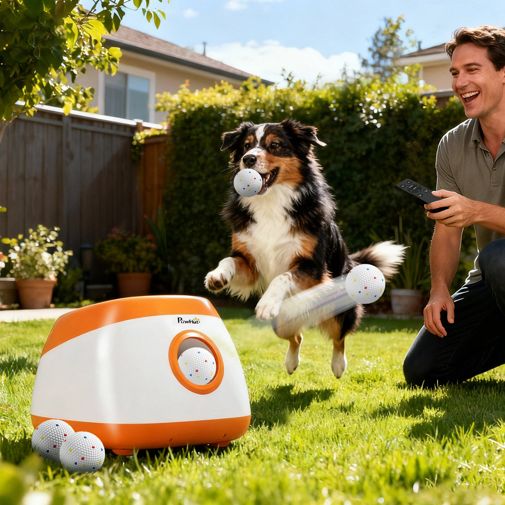 Automatic Dog Ball Launcher with 26-79 FT Distance by VetsPetStore