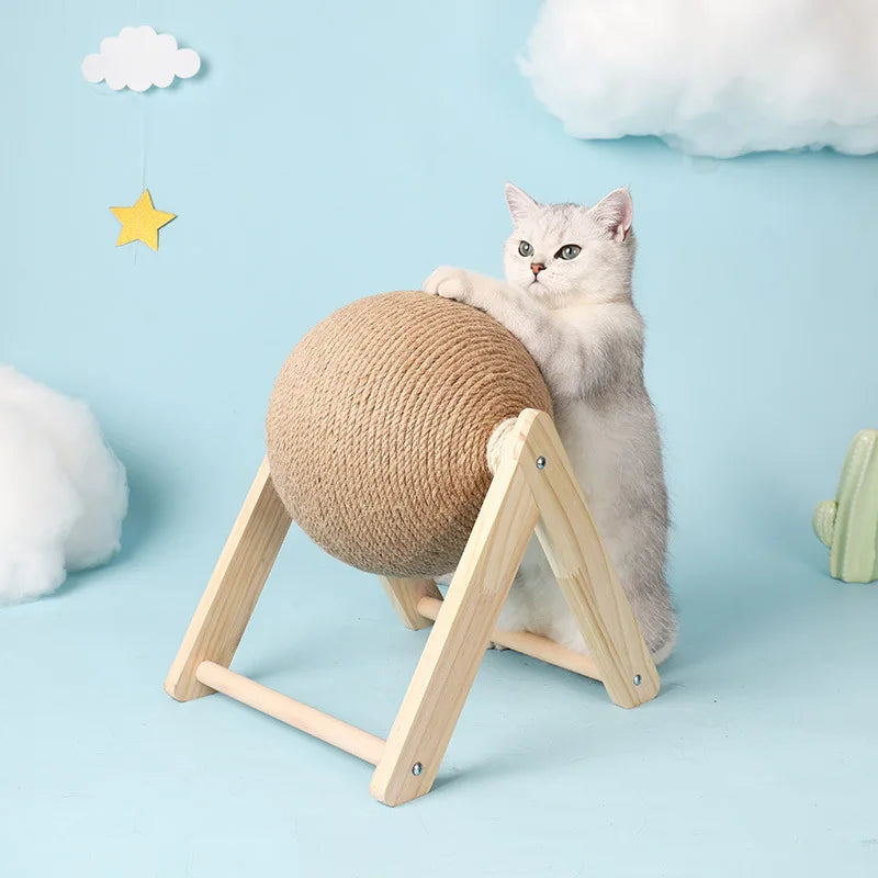 High Quality Wooden Cat Scratch Ball