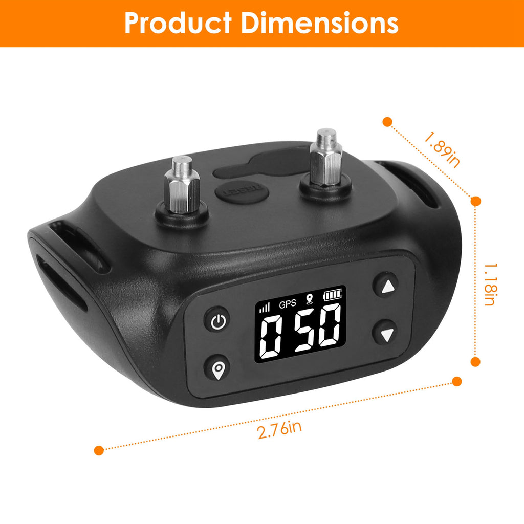 2 In 1 Dog GPS Fence Tracker Wireless, Dog Collar With 32-2887FT Radius IPX6 Waterproof For Small Medium to Large Dogs