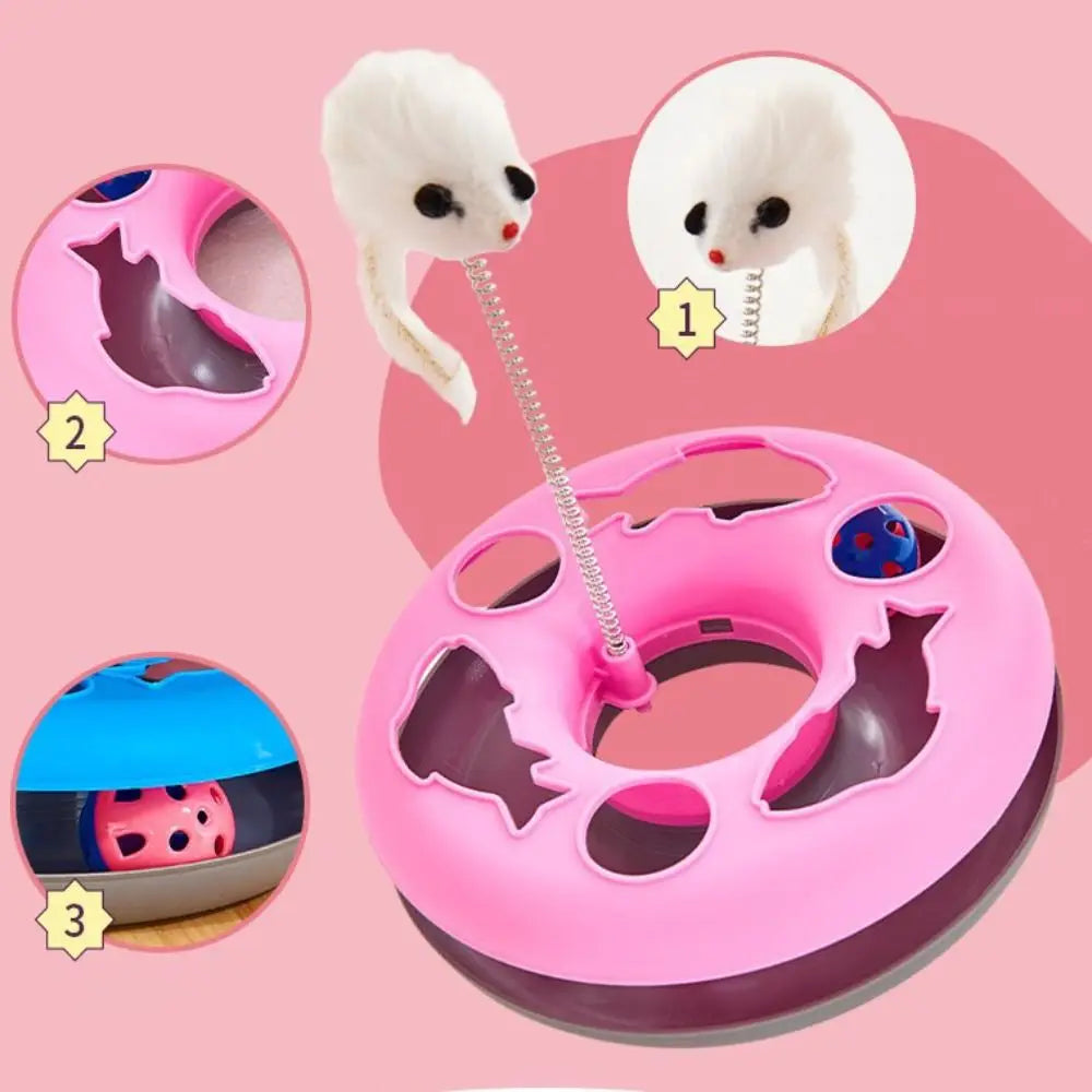 Cat Toy with Bell Ball Roller Tracks