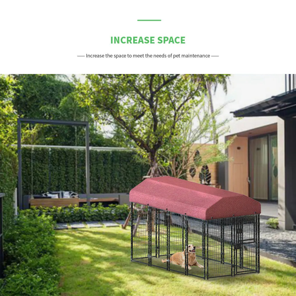 Outdoor Covered Dog Kennel by VetsPetStore