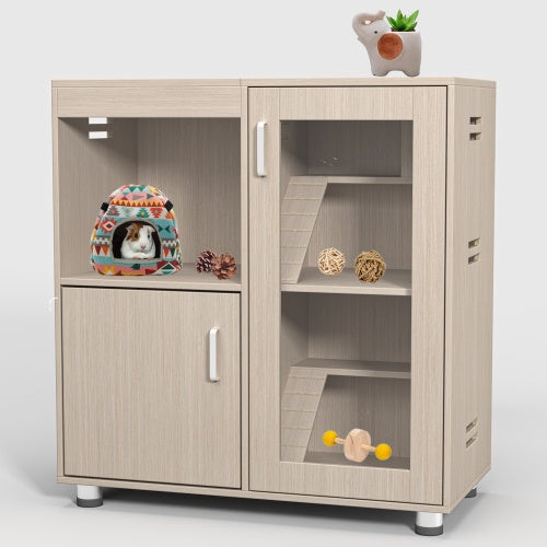 Guinea Pig Cage, 4 Tiers Hamster Cage Wooden With Lockers by Amazing Pet Bargains