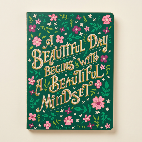 A Beautiful Day Begins With A Beautiful Mind Double-Sided Journal | 160 lined pages by The Bullish Store