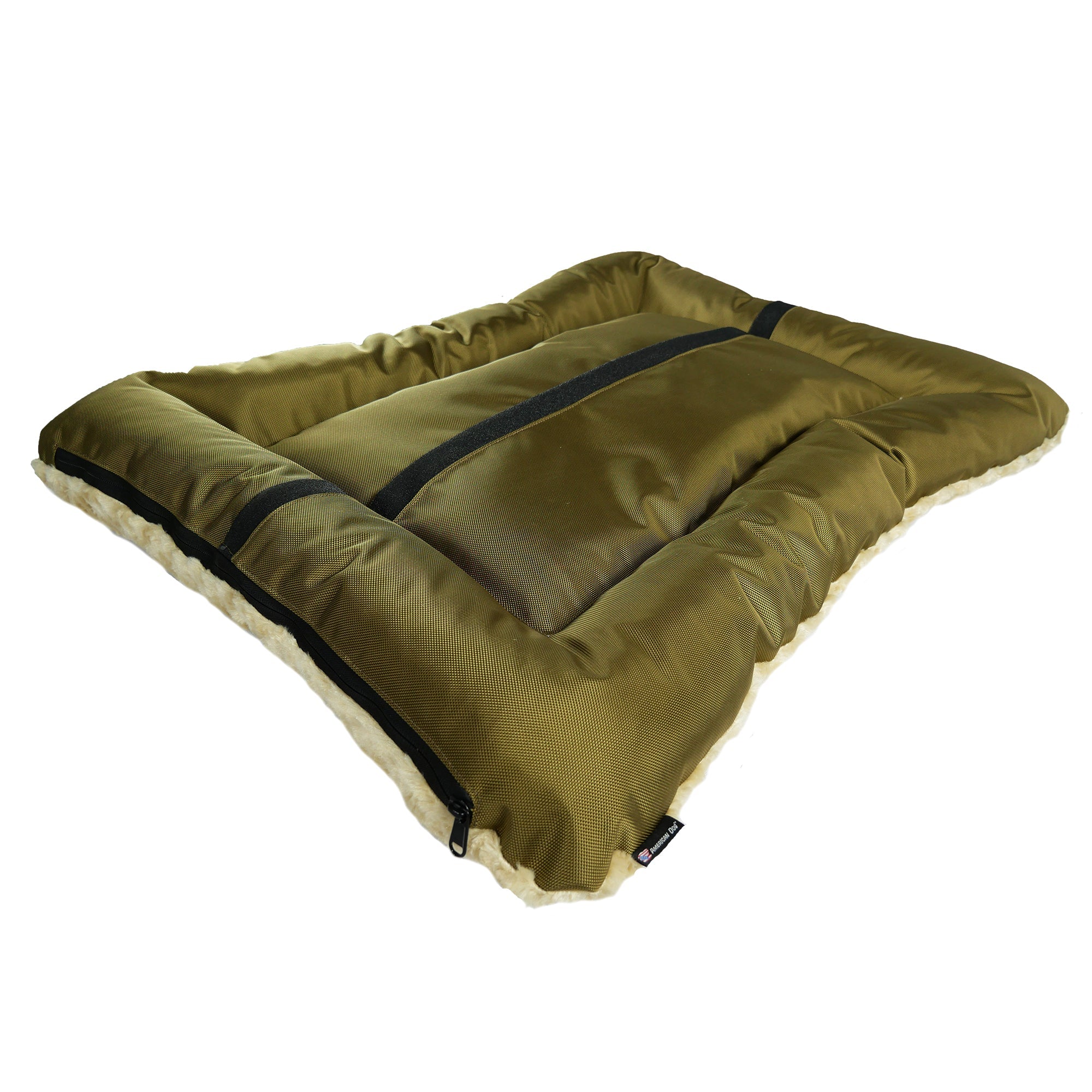 Dog Bed - Rectangle Bolstered Furvana™ 'Cloud' by American Dog