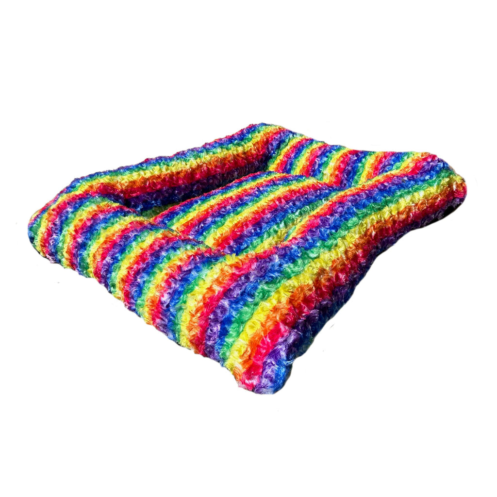 Dog Bed - Rectangle Bolstered Furvana Rainbow 'Cloud' by American Dog