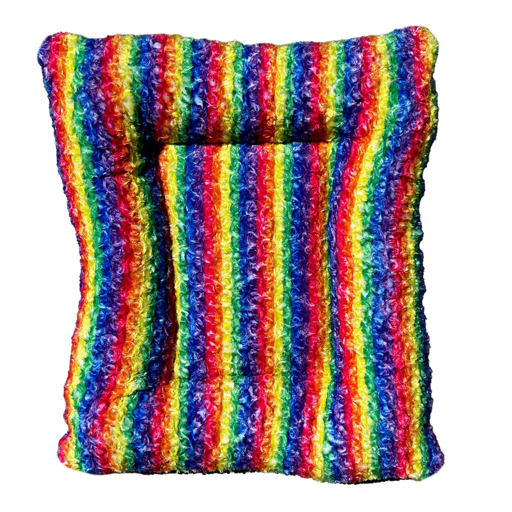Dog Bed - Rectangle Bolstered Furvana Rainbow 'Cloud' by American Dog