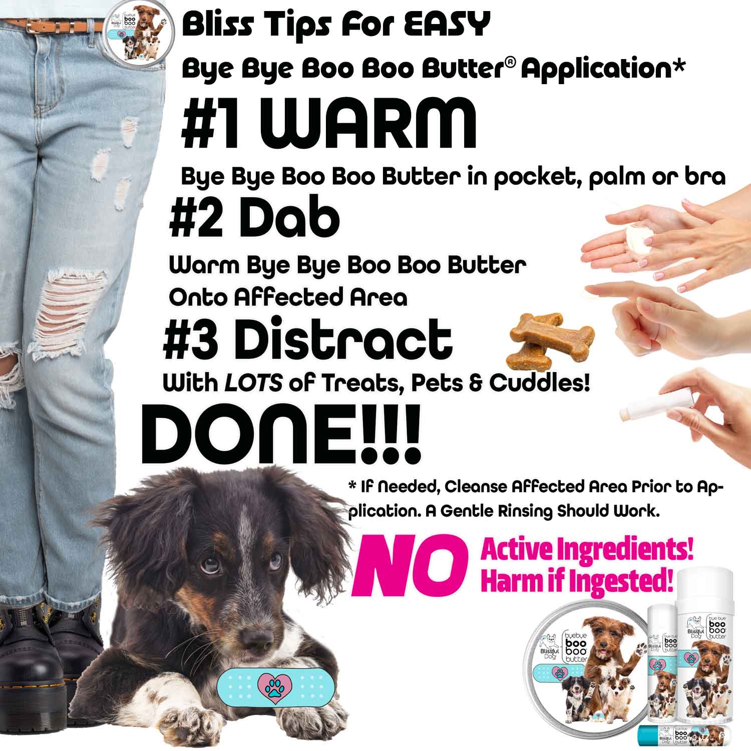 3 Cute Puppies Boo Boo Butter by The Blissful Dog