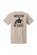 T-shirt: Conversation Not Required, Whiskey (Tan)