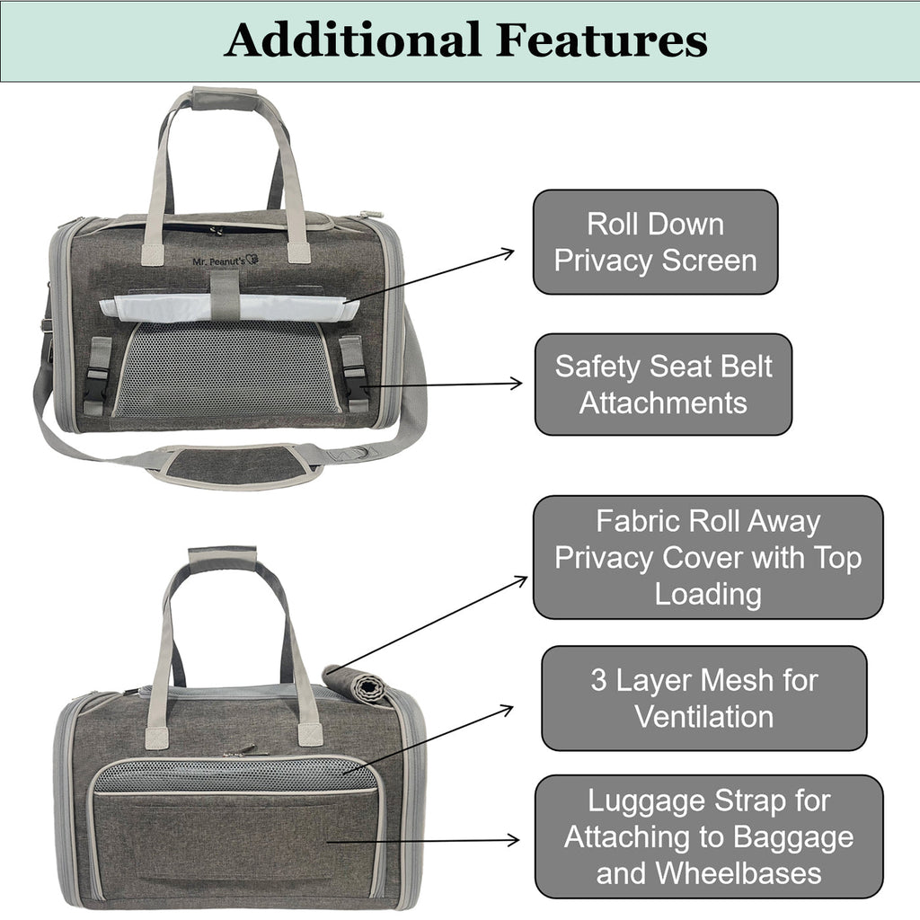 Mr. Peanut's Gold Series Standard Size Airline Compliant Expandable Pet Carrier V3.0 by Mr. Peanut's Pet Carriers