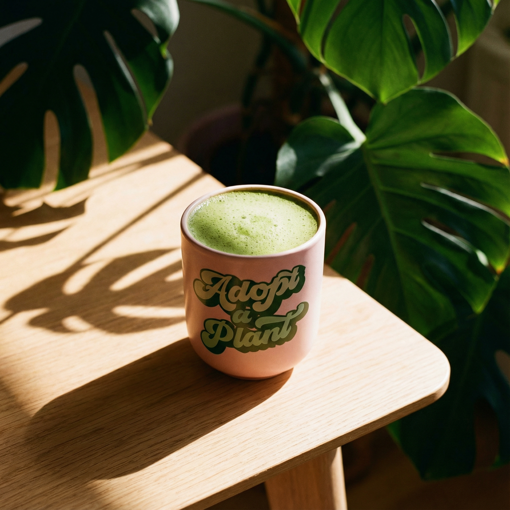 Adopt a Plant Ceramic To Go Mug | Holds 16 oz. | Eco Mug with Silicone Lid and Sleeve by The Bullish Store