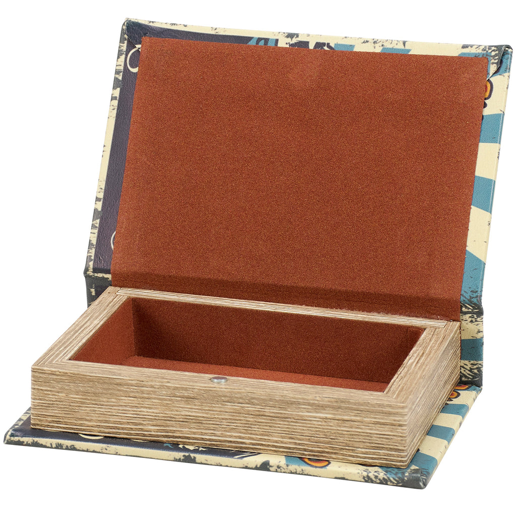 Adventure Awaits Canoeing Book Box | Outdoor-Themed Book Shaped Storage Stash Trinket Box by The Bullish Store