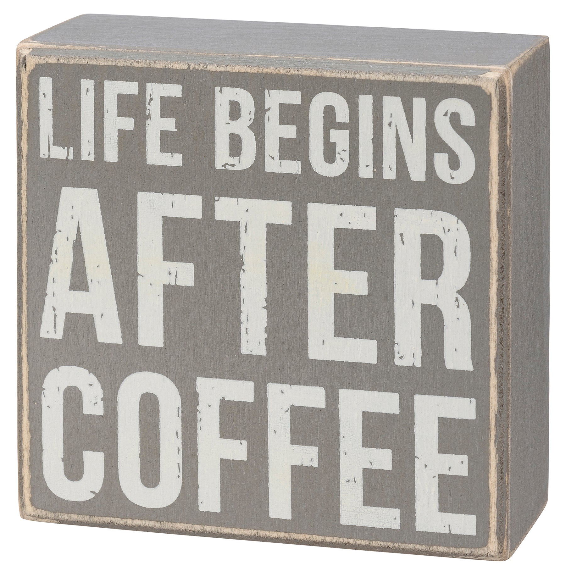 After Coffee Box Sign Set | Wall Desk Display Gift Set | 4" x 4" | Gift for Her by The Bullish Store