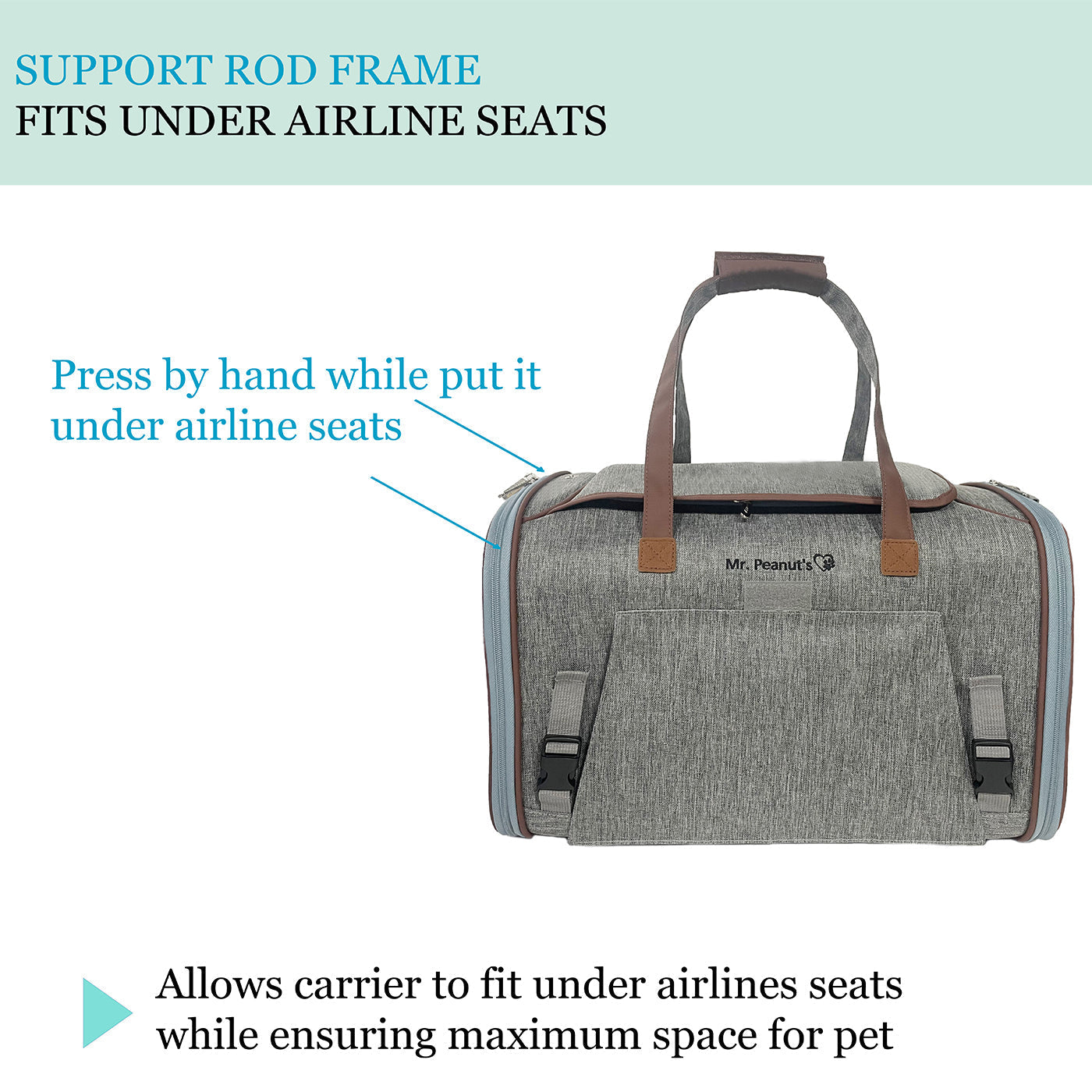 Mr. Peanut's Gold Series Standard Size Airline Compliant Expandable Pet Carrier V3.0 by Mr. Peanut's Pet Carriers