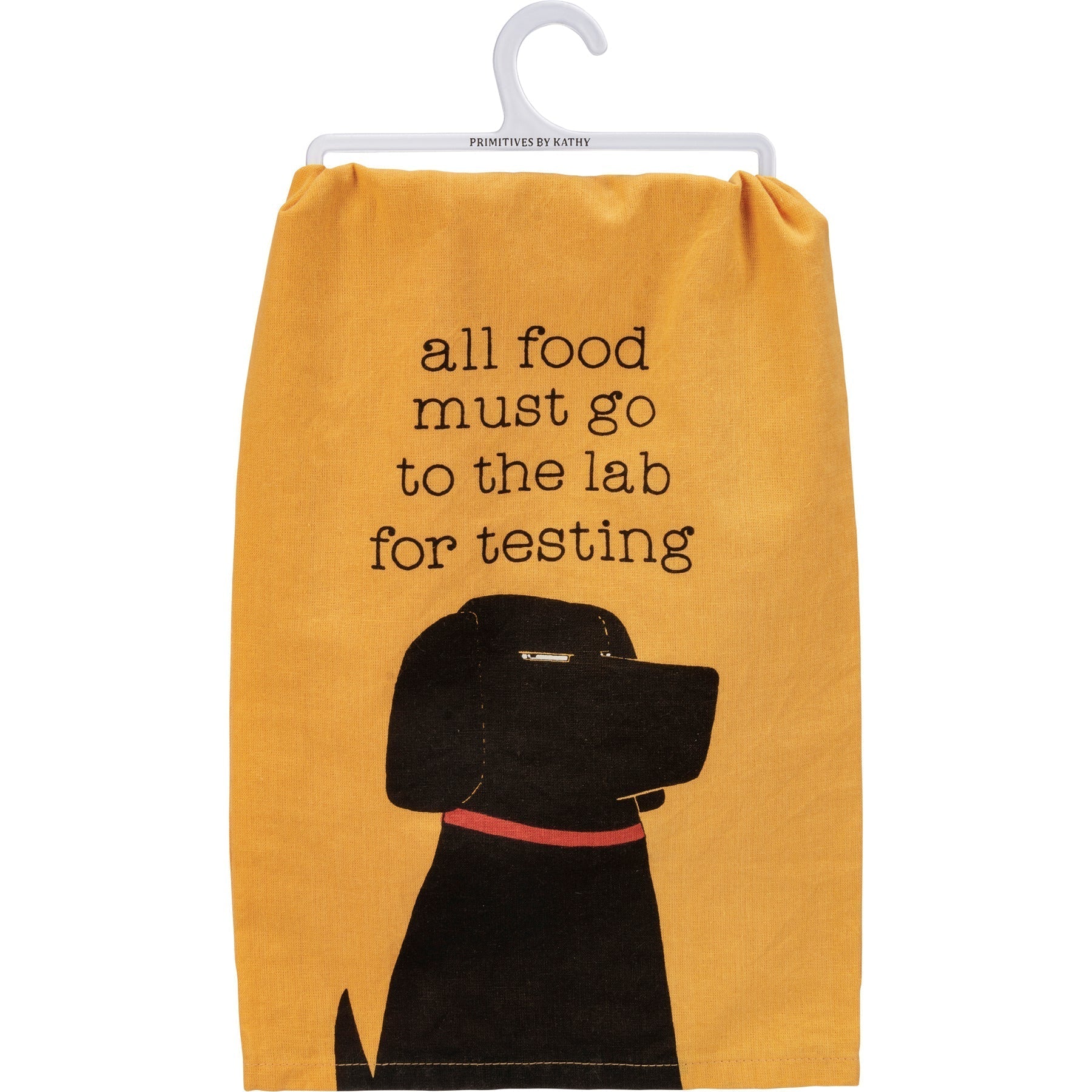 All Food Must Go To The Lab For Testing Dog Dish Cloth Towel | Black Lab, Labrador Retriever Pun by The Bullish Store