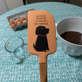 All Food to the Lab For Testing Dog Lover Spatula | Wooden Handle Double-Sided Silicone Spatula by The Bullish Store
