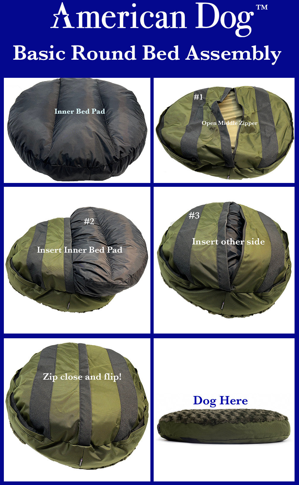 Dog Bed - Round Armor™ by American Dog