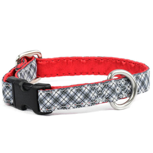 5/8″ Argyle Black and White Buckle Martingale Dog Collar by 2 Hounds Design