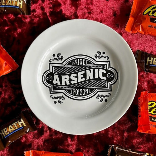 Arsenic Dessert Plate | Victorian-inspired Ceramic Round Dish Plate | 6" by The Bullish Store