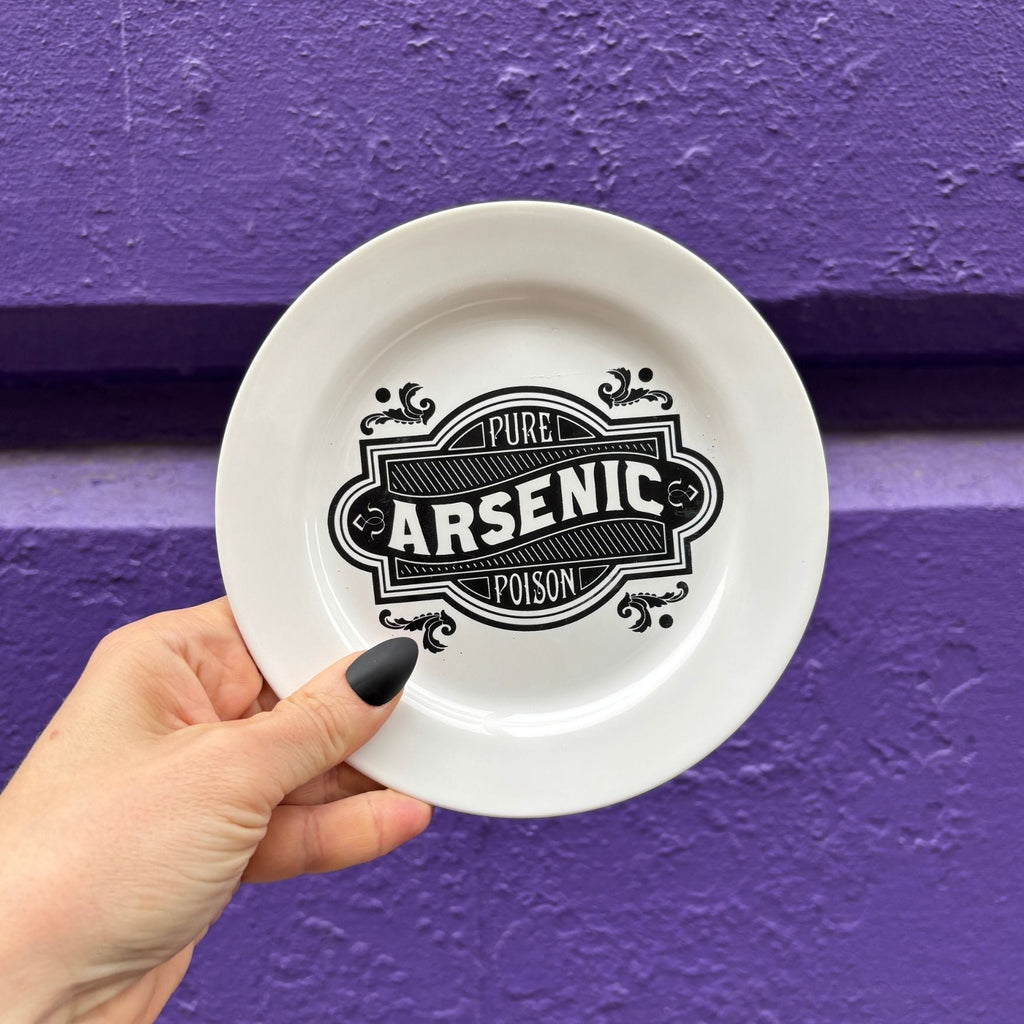 Arsenic Dessert Plate | Victorian-inspired Ceramic Round Dish Plate | 6" by The Bullish Store
