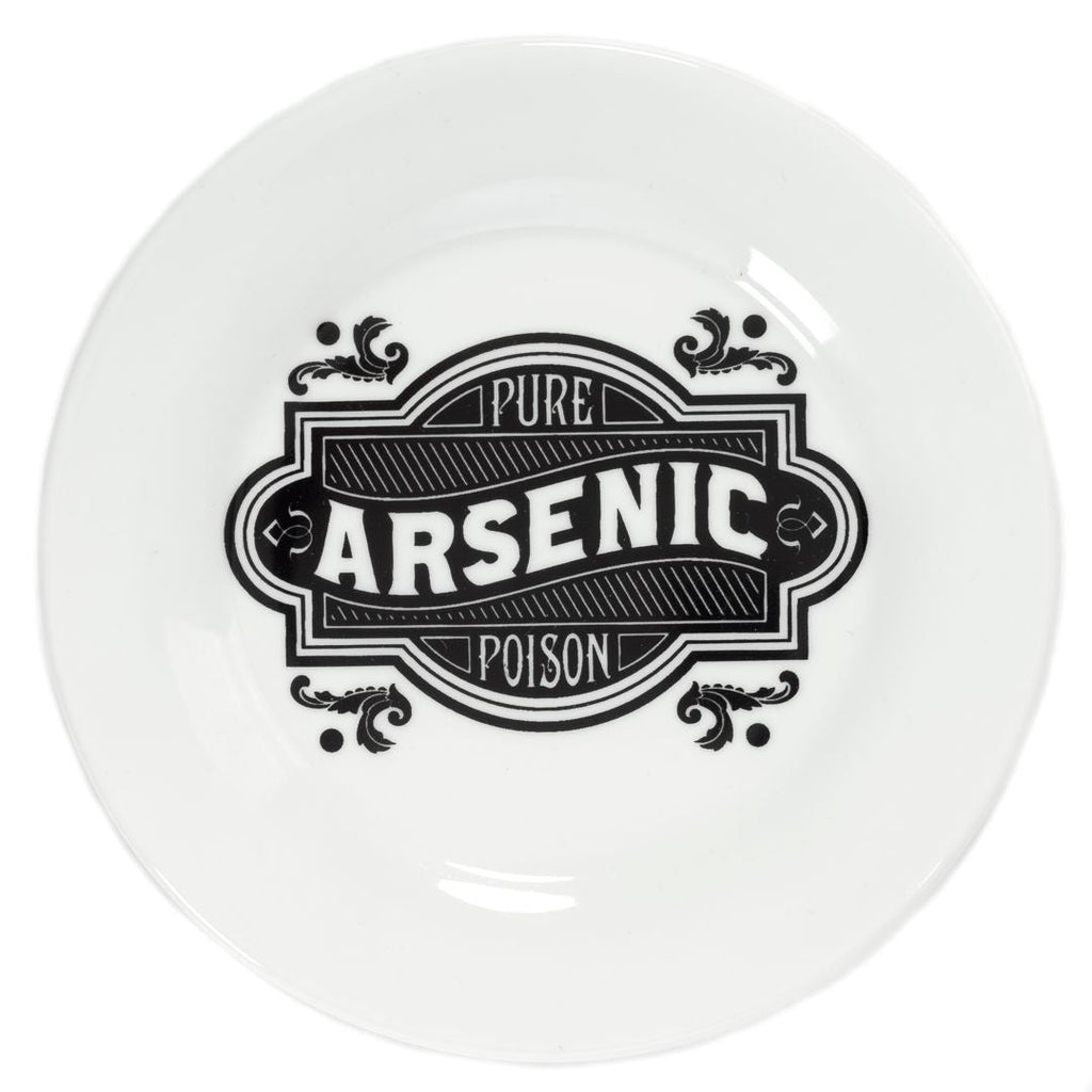 Arsenic Dessert Plate | Victorian-inspired Ceramic Round Dish Plate | 6" by The Bullish Store