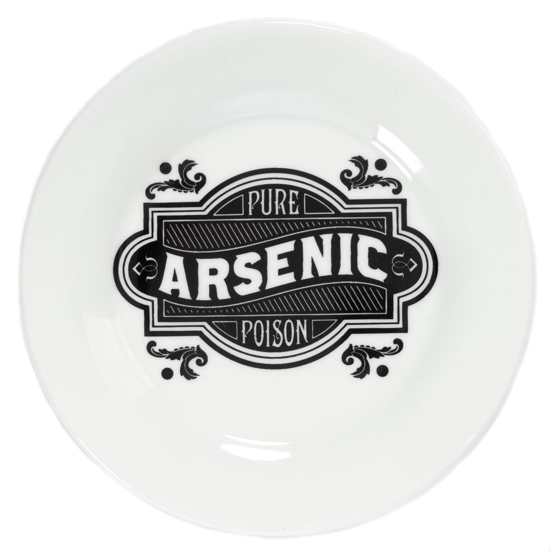 Arsenic Dessert Plate | Victorian-inspired Ceramic Round Dish Plate | 6" by The Bullish Store