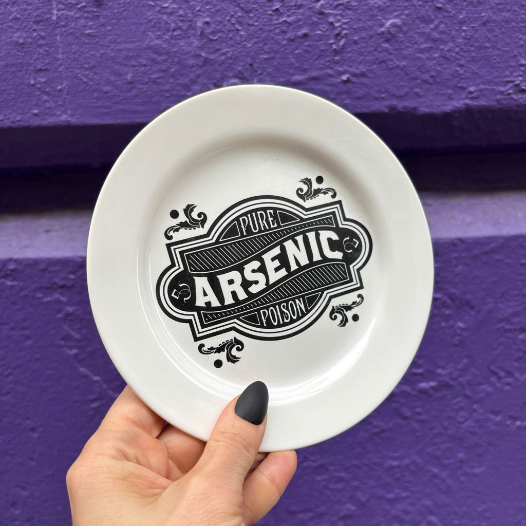 Arsenic Dessert Plate | Victorian-inspired Ceramic Round Dish Plate | 6" by The Bullish Store