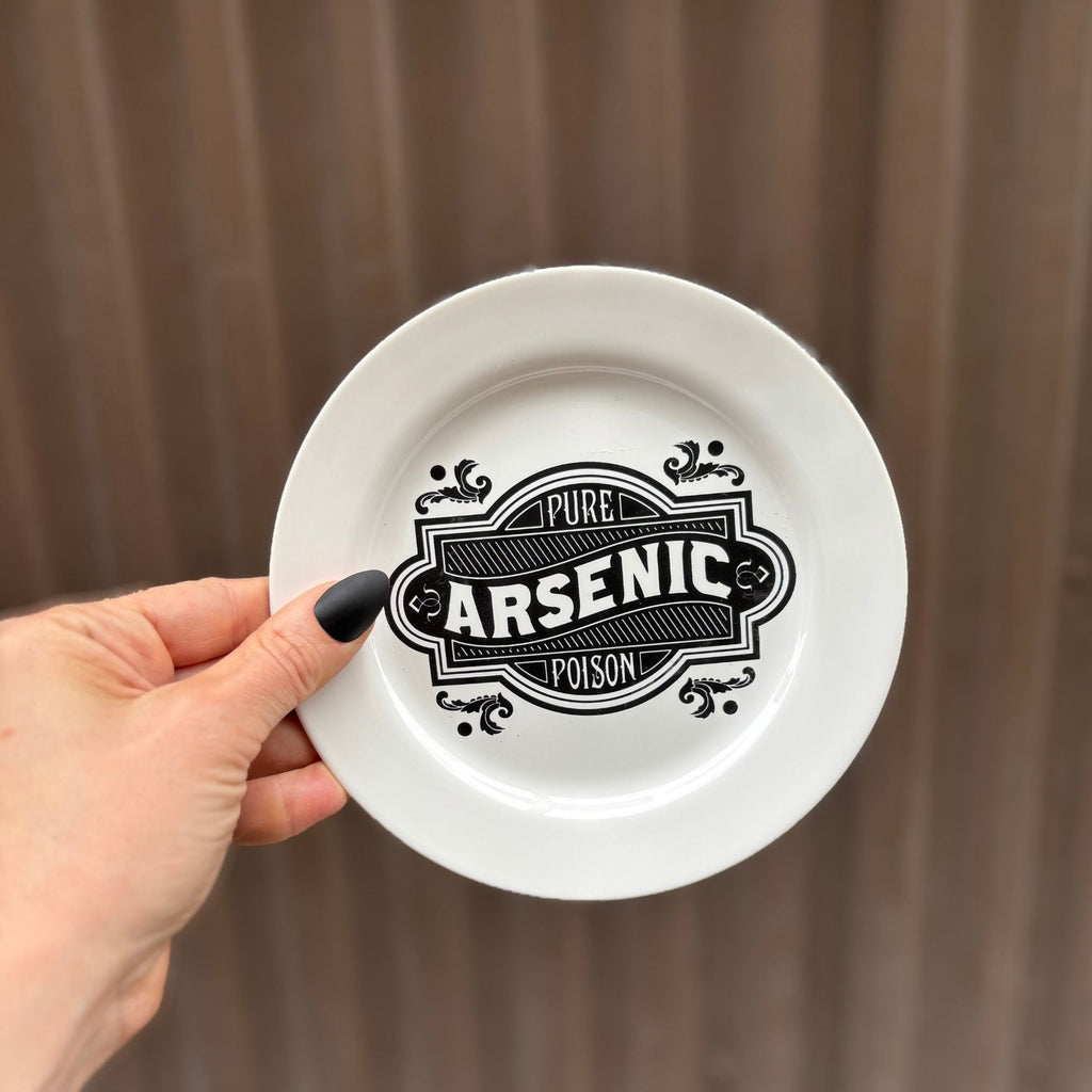 Arsenic Dessert Plate | Victorian-inspired Ceramic Round Dish Plate | 6" by The Bullish Store