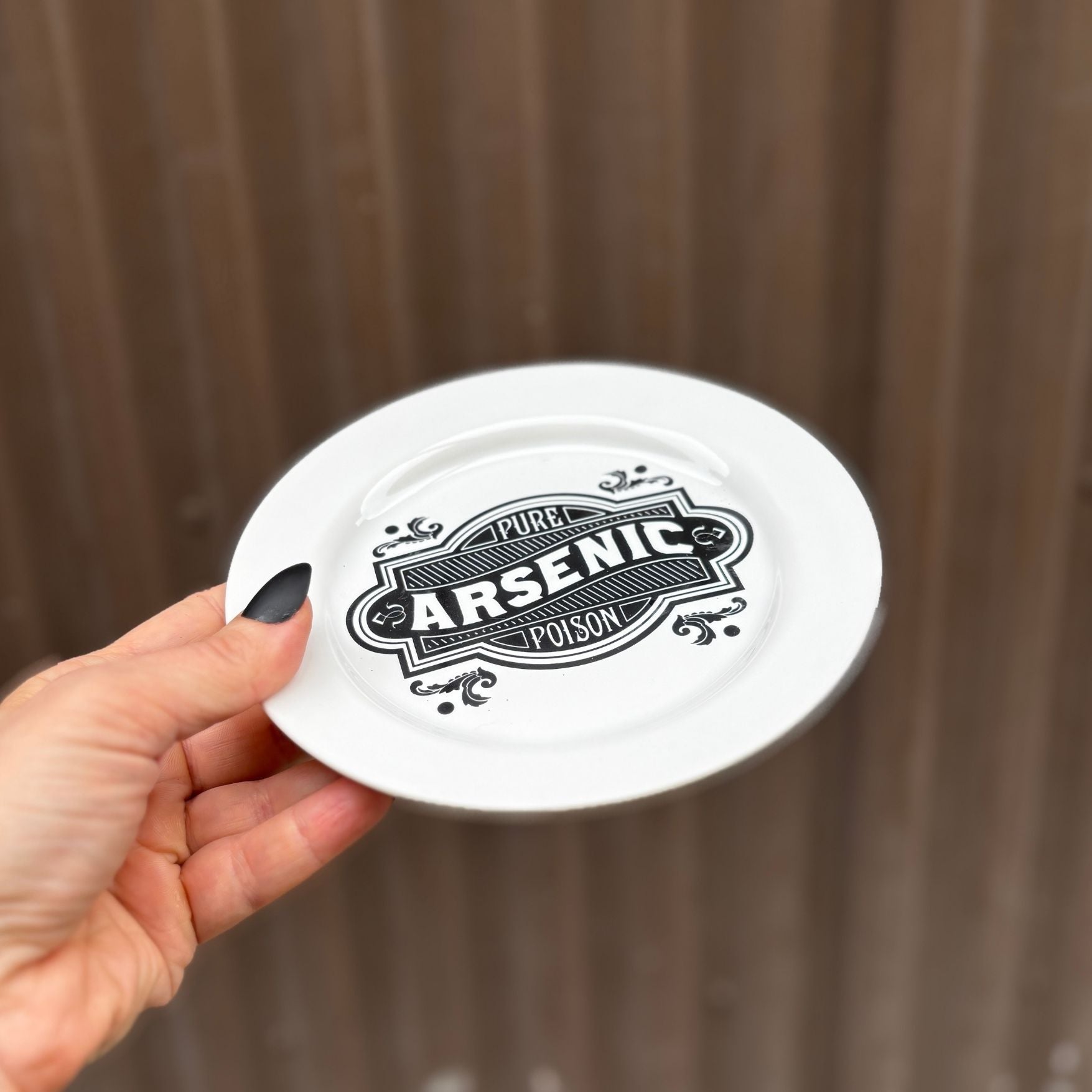 Arsenic Dessert Plate | Victorian-inspired Ceramic Round Dish Plate | 6" by The Bullish Store