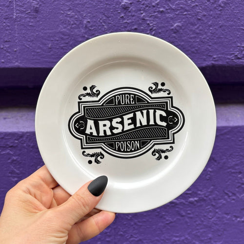 Arsenic Dessert Plate | Victorian-inspired Ceramic Round Dish Plate | 6" by The Bullish Store
