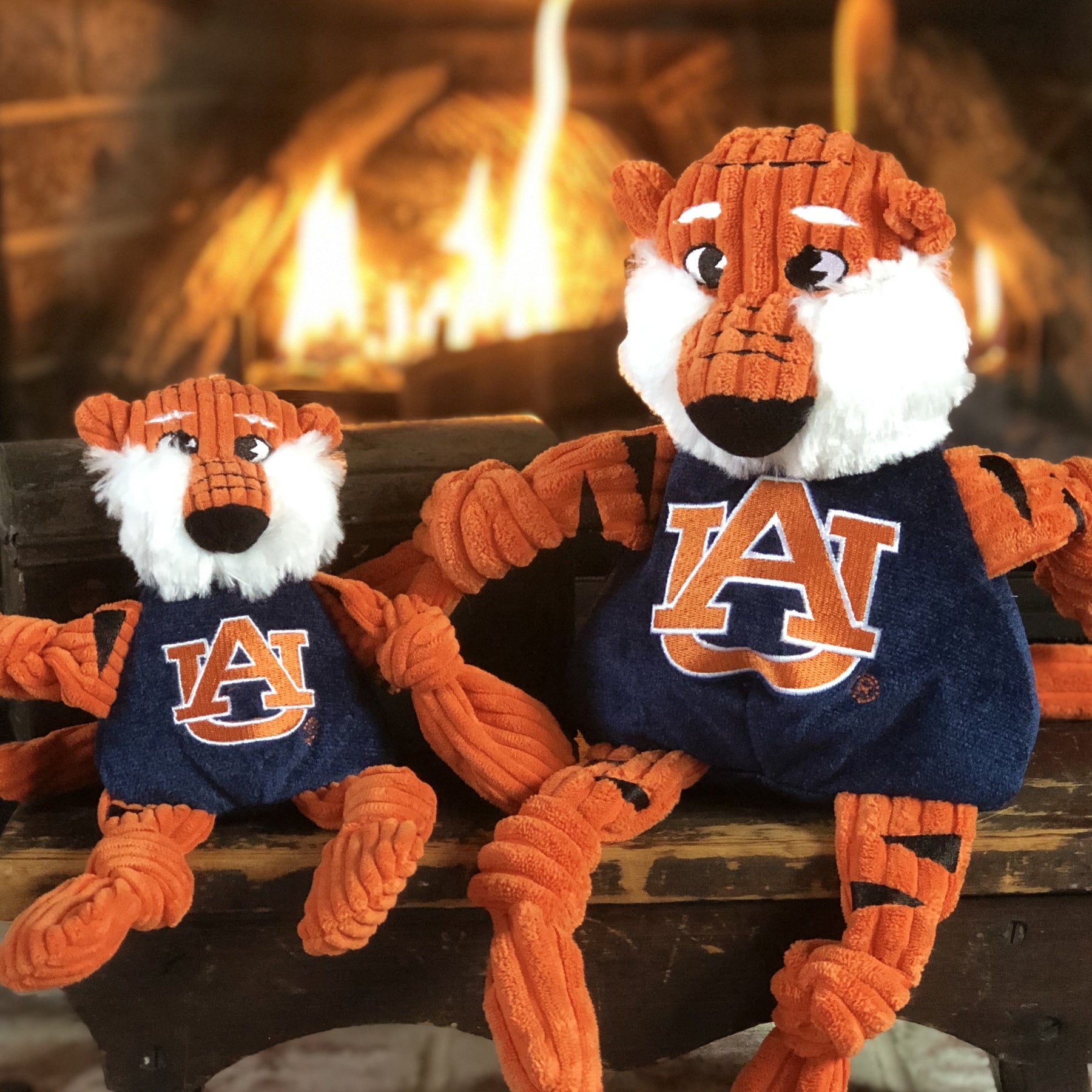 NCAA Auburn University, Aubie the Tiger Knottie® Plush Dog Toy by HuggleHounds