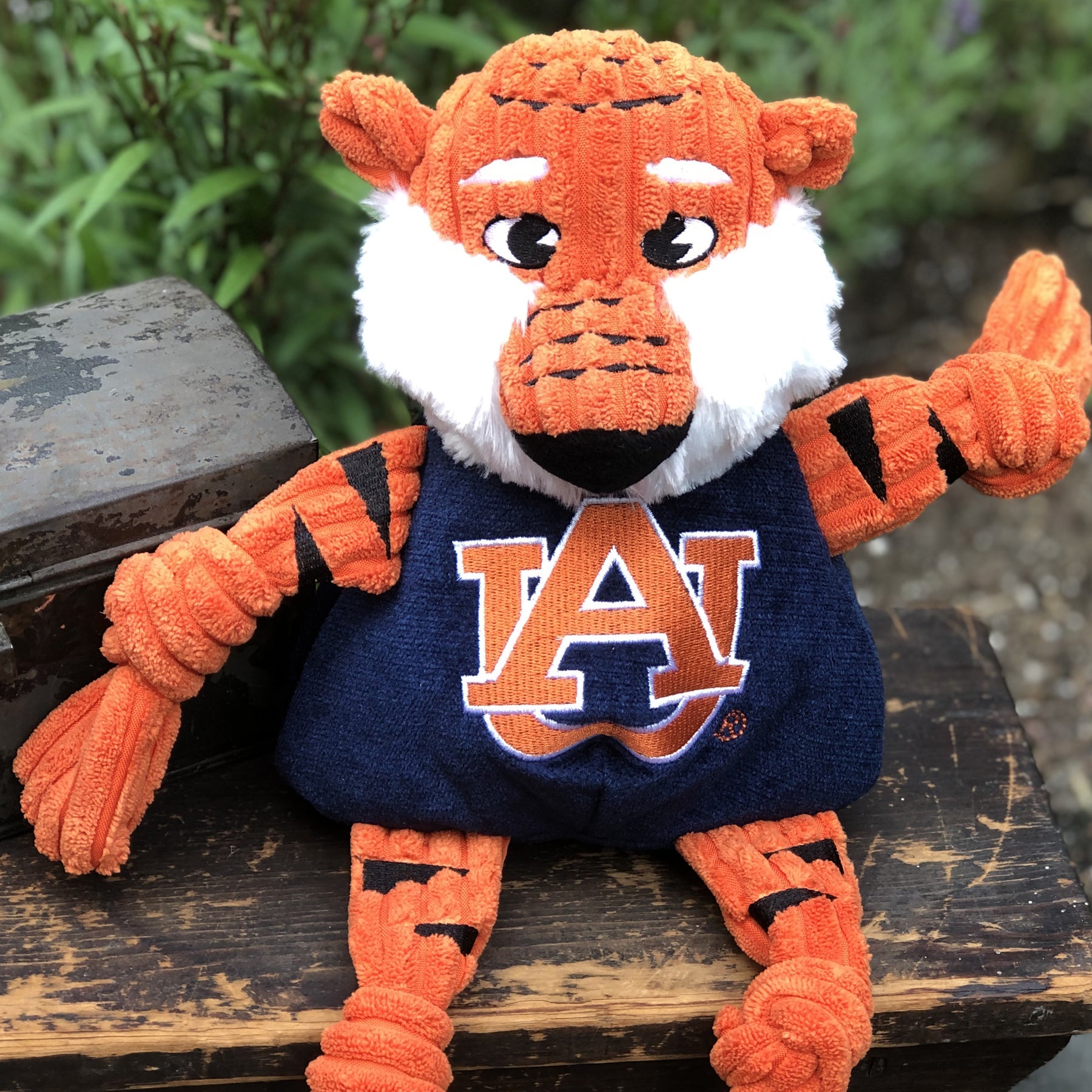 NCAA Auburn University, Aubie the Tiger Knottie® Plush Dog Toy by HuggleHounds