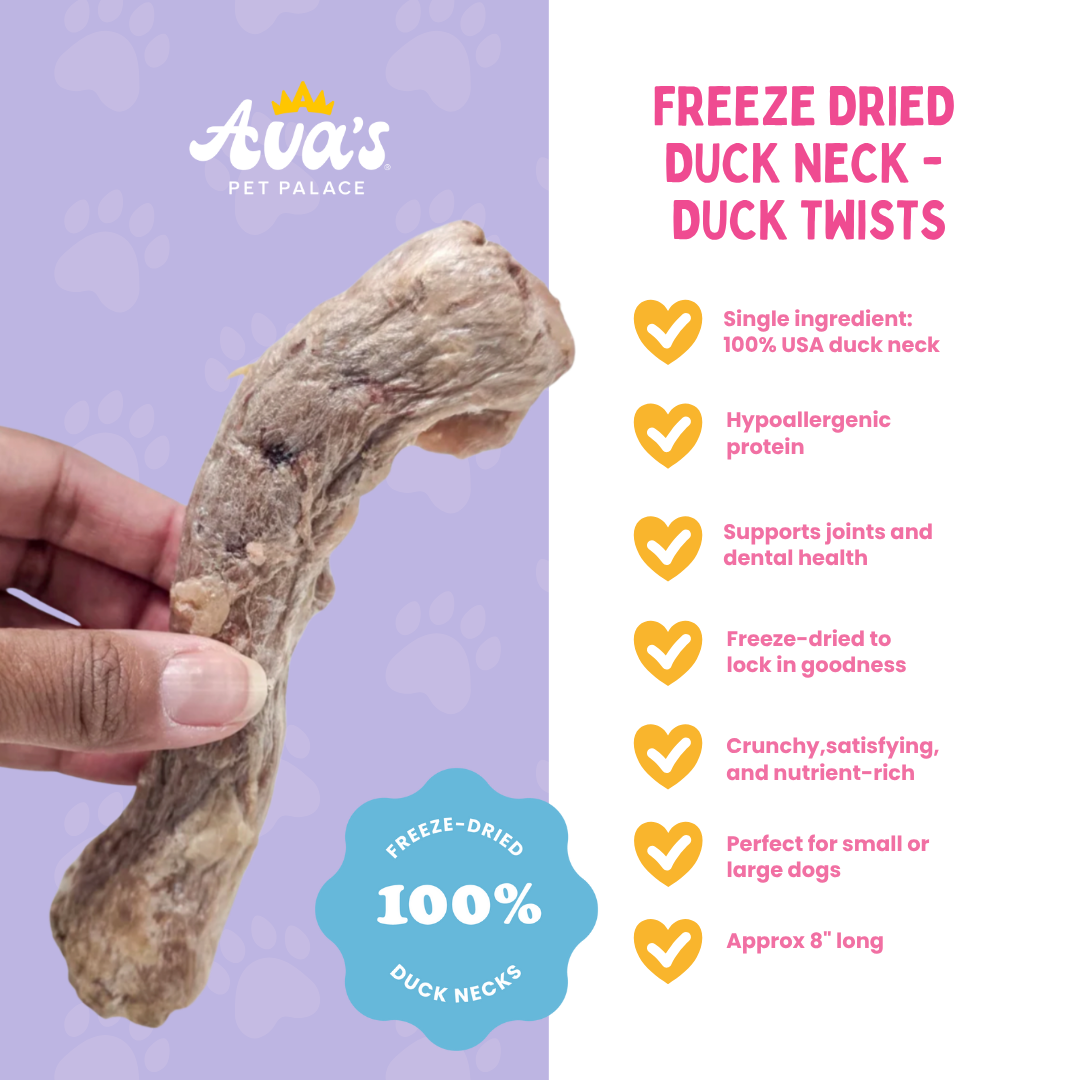 Freeze Dried Duck Neck - Duck Twists by Ava's Pet Palace