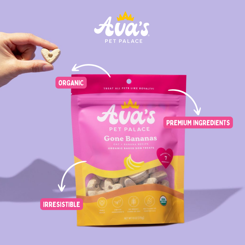 Organic Baked Dog Treats - Gone Bananas by Ava's Pet Palace