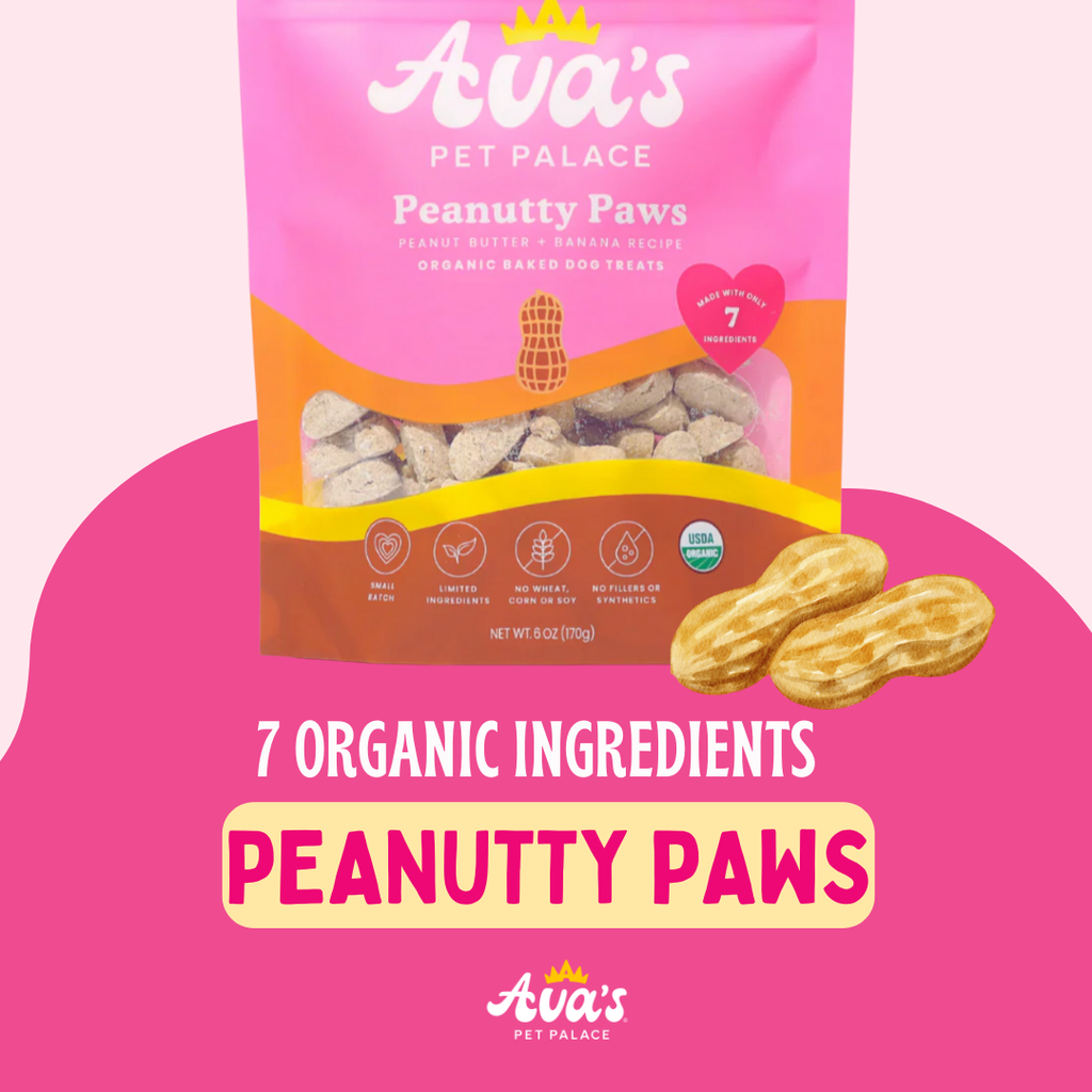 Organic Baked Dog Treats - Peanutty Paws by Ava's Pet Palace