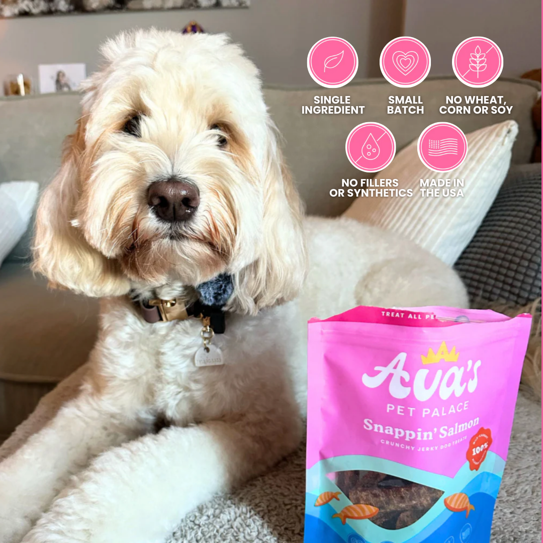Crunchy Jerky Dog Treats - Snappin' Salmon by Ava's Pet Palace
