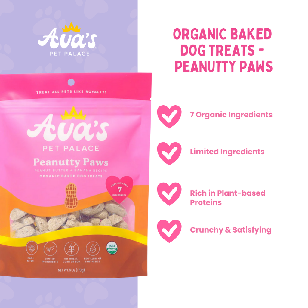 Organic Baked Dog Treats - Peanutty Paws by Ava's Pet Palace