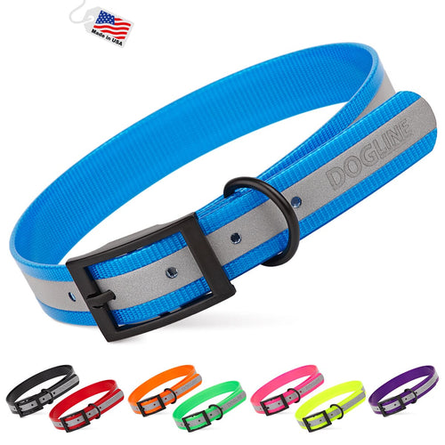 Biothane Translucent Reflective Dog Collar by Dogline