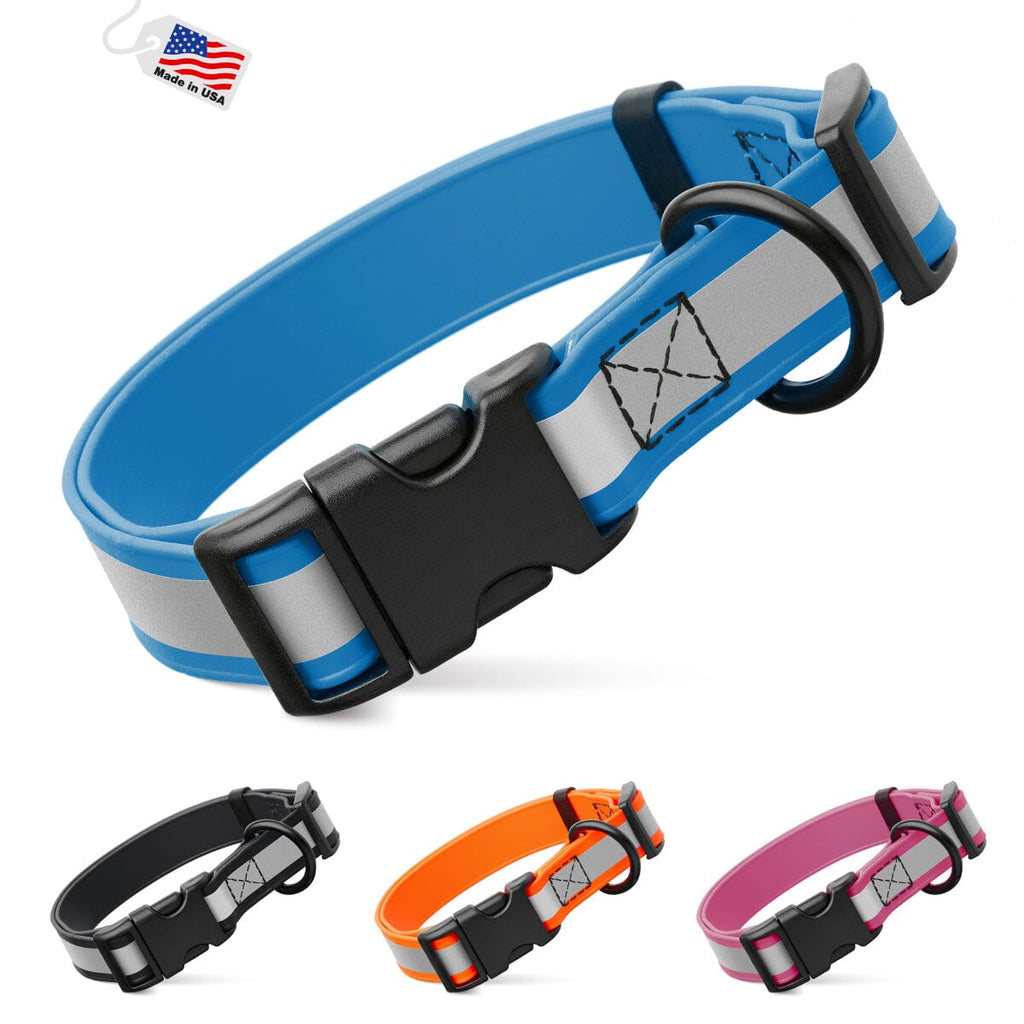 Dogline Biothane Reflective Dog Collar with Quick Release Buckle by Dogline
