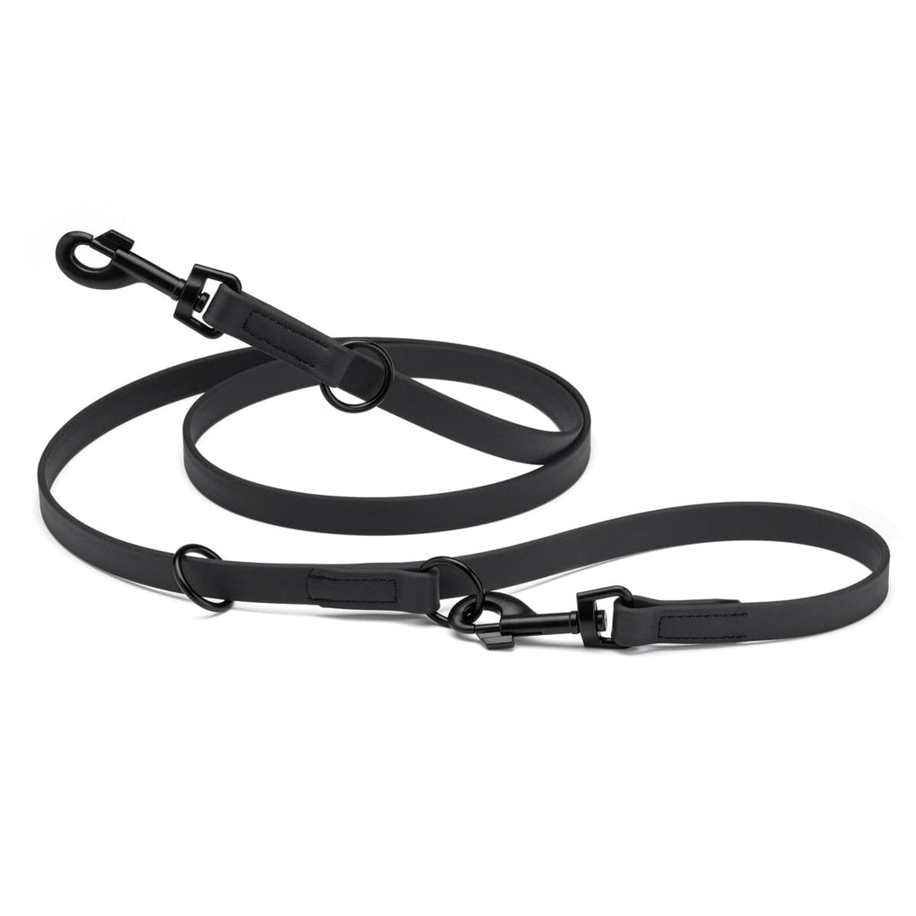 Biothane Adjustable Multi-Purpose Dog Leash with Black Hardware, 7FT by Dogline