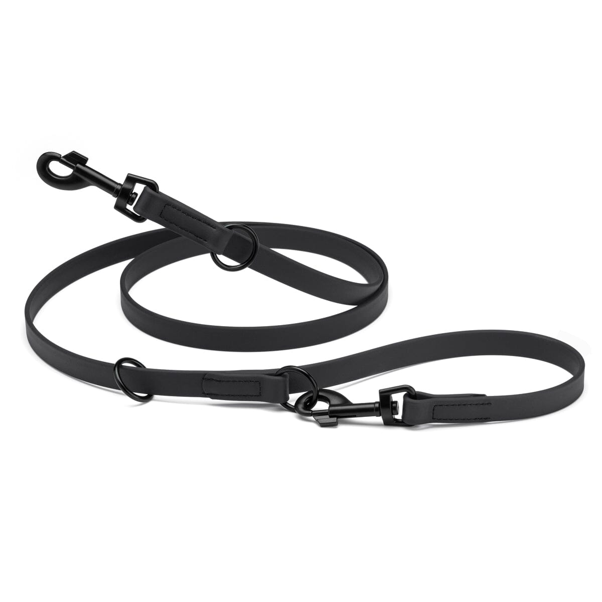Biothane Adjustable Multi-Purpose Dog Leash with Black Hardware, 7FT by Dogline